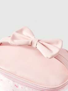 ROMWE Kawaii Fashionable Small Cat, Musical Notes, Stars, Polka Dots, And Bow Pattern Portable Large-Capacity Makeup Bag 1719682 - Multicolor - View 3