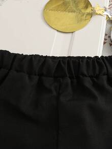 中东风格传统刺绣长袖上衣和裤子套装，适合男婴 - 黑色 - 查看 6