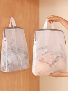 1 cái, Túi treo đồ lót treo tường để đựng tất, đồ trang trí tủ quần áo, đồ lót, đồ lưu trữ, đồ dùng sinh hoạt, ký túc xá sinh viên, túi lưới treo tường - trắng - Xem 7