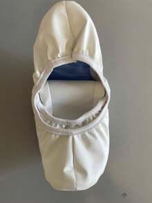 Mujer Zapatos de Baile Suave Punta Redonda Elástico Estilo Clásico para Estudio Ballet - Blanco - Ver 2