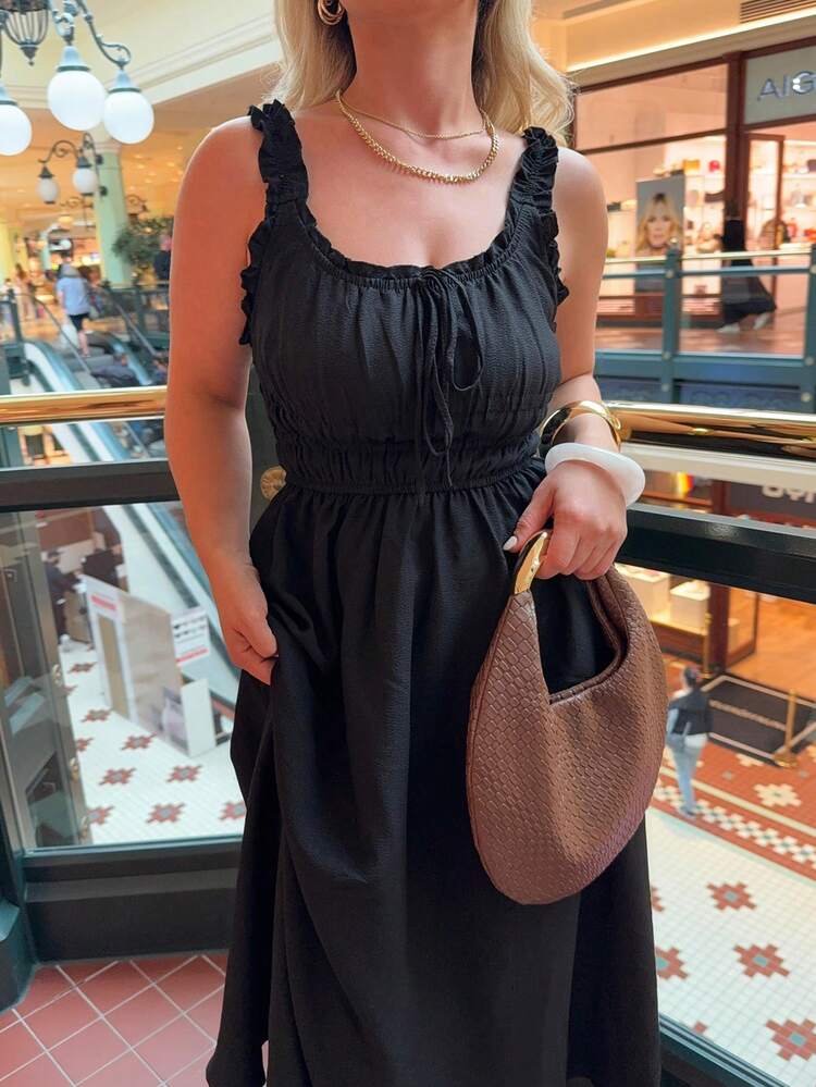 Jeta Ari PU LEATHER TEXTURE HANDBAG - Coffee - View 3