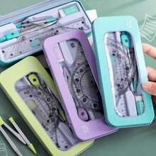 1set Random Color 10th Birthday Party Favors Practical Compass Stationery Set For Elementary School Students, Reward Gifts For Boys And GirlsOffice, School, Drawing,Student,Markers,Stationery,Boys,Girls,School Supplies,Back To School