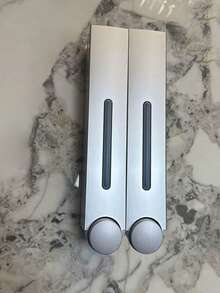 1 420ml Wall-Mounted High-Grade Soap Dispenser With Single Head, Double Head And Three Heads - Silver - View 4