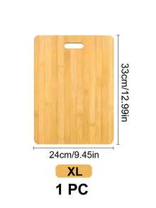 1块手工竹制砧板，多功能双面手柄切菜板，水果板，便携式露营蔬菜板，厨房用品