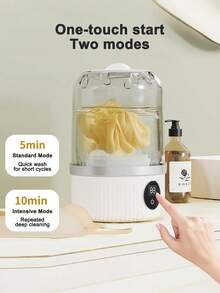 Teckwe Nueva taza de lavandería mini con batería de 3000mAh de larga duración, lavadora portátil de ropa interior, lavadora pequeña, adecuada para limpiar ropa íntima y calcetines de mujeres embarazadas y bebés, con función de lavado suave - Multicolor - Ver 2
