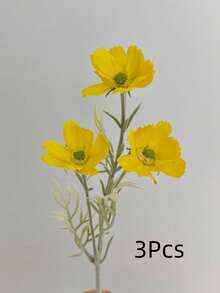 1 pieza/3 piezas Flores de cosmos de tacto real de 17 pulgadas - Ramo de margaritas bohemias, decoración del hogar para todo el año, centro de mesa para bodas de verano y acción de gracias de otoño, crisantemo artificial sin decoloración para mesa/fotografía - Multicolor - Ver 23