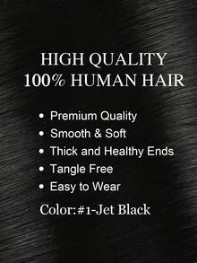 9AM Hair 隐形舒适胶带式接发 20片装 50克 12英寸至24英寸 黑色胶带式接发 真人发 乌黑亮丽 女士运动度假旅行节日适用 - S1 - 查看 2