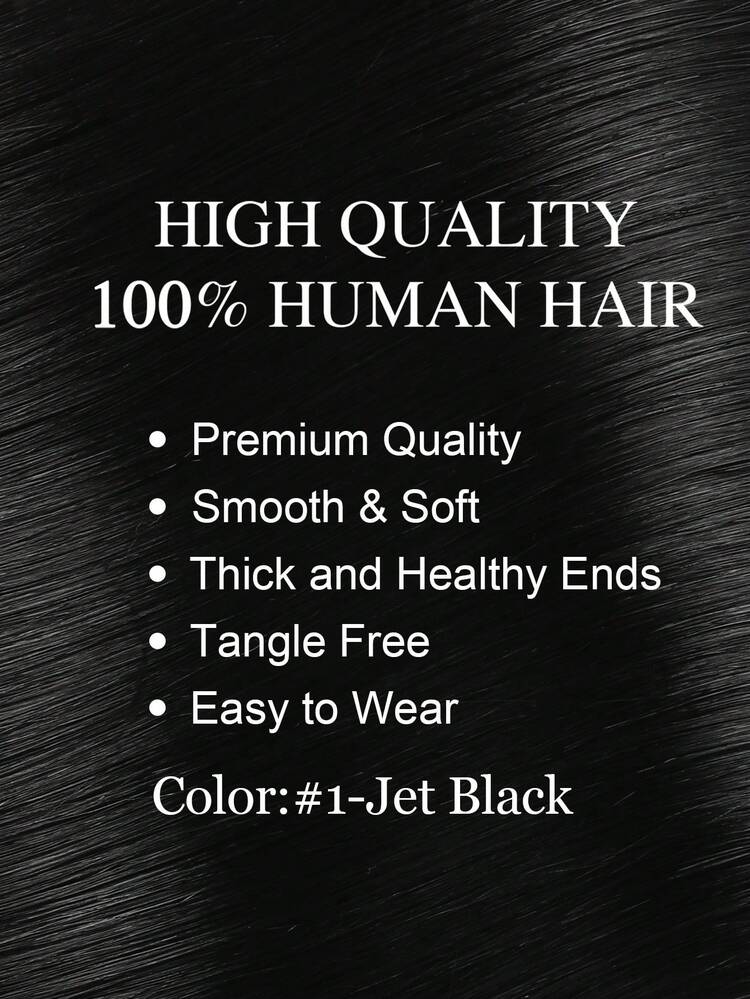 9AM Hair 隐形舒适胶带式接发 20片装 50克 12英寸至24英寸 黑色胶带式接发 真人发 乌黑亮丽 女士运动度假旅行节日适用 - S1 - 查看 2