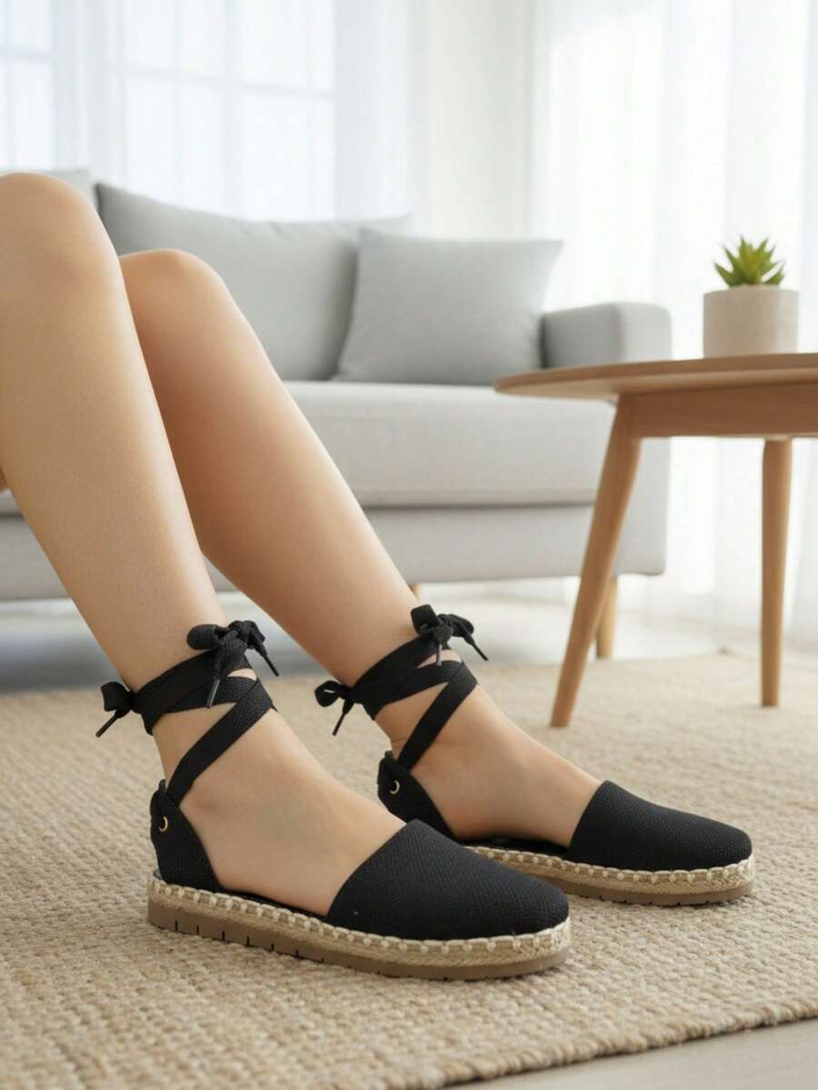 Women Flat Sandals - Black - View 1