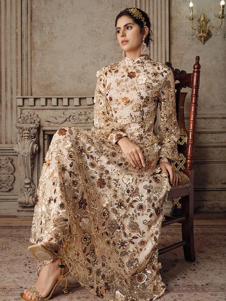 Abito con paillettes da donna, elegante e glamour con silhouette a-line, adatto per feste, compleanni, primavera/estate/autunno/inverno