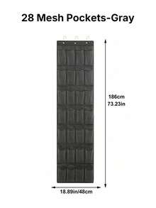24/28 格网眼鞋袋，后门挂袋，节省空间收纳袋，布艺衣柜鞋袋，适用于小型企业主/商店/零售商，可用于装饰、节日装饰、房间装饰、家居装饰、卧室装饰、收纳袋、家居收纳、女士白色T恤、女士黑色裤子、女士冬装、连衣裙等。 - 灰色 - 查看 21