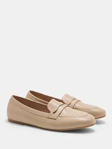 CUCCOO CURVES Women's Casual Commuter Versatile Wide Fit Flat Shoes For Christmas - Apricot - View 3