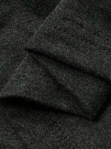 DAZY 少女蕾丝拼接吊带睡裙睡袍套装，秋季款 - 灰色 - 查看 5