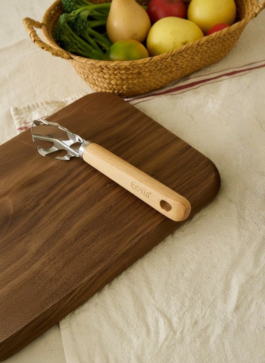 Cirelle 1 pieza Soporte para platos, utensilios de cocina profesionales con mango de madera y herramientas de acero inoxidable, artículos culinarios esenciales para hornear, cocinar, regalo para chef, utensilios para el hogar y el restaurante - Multicolor - Ver 1