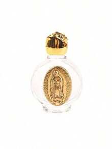 1PC Holy Water Jesus Bottle Cross Bottle Christian Virgin Sculpture Bottle Holy Water Bottle,Portable Rose Crystal Glass Alloy Relief Water Bottle Container Decoration - Multicolor - View 11