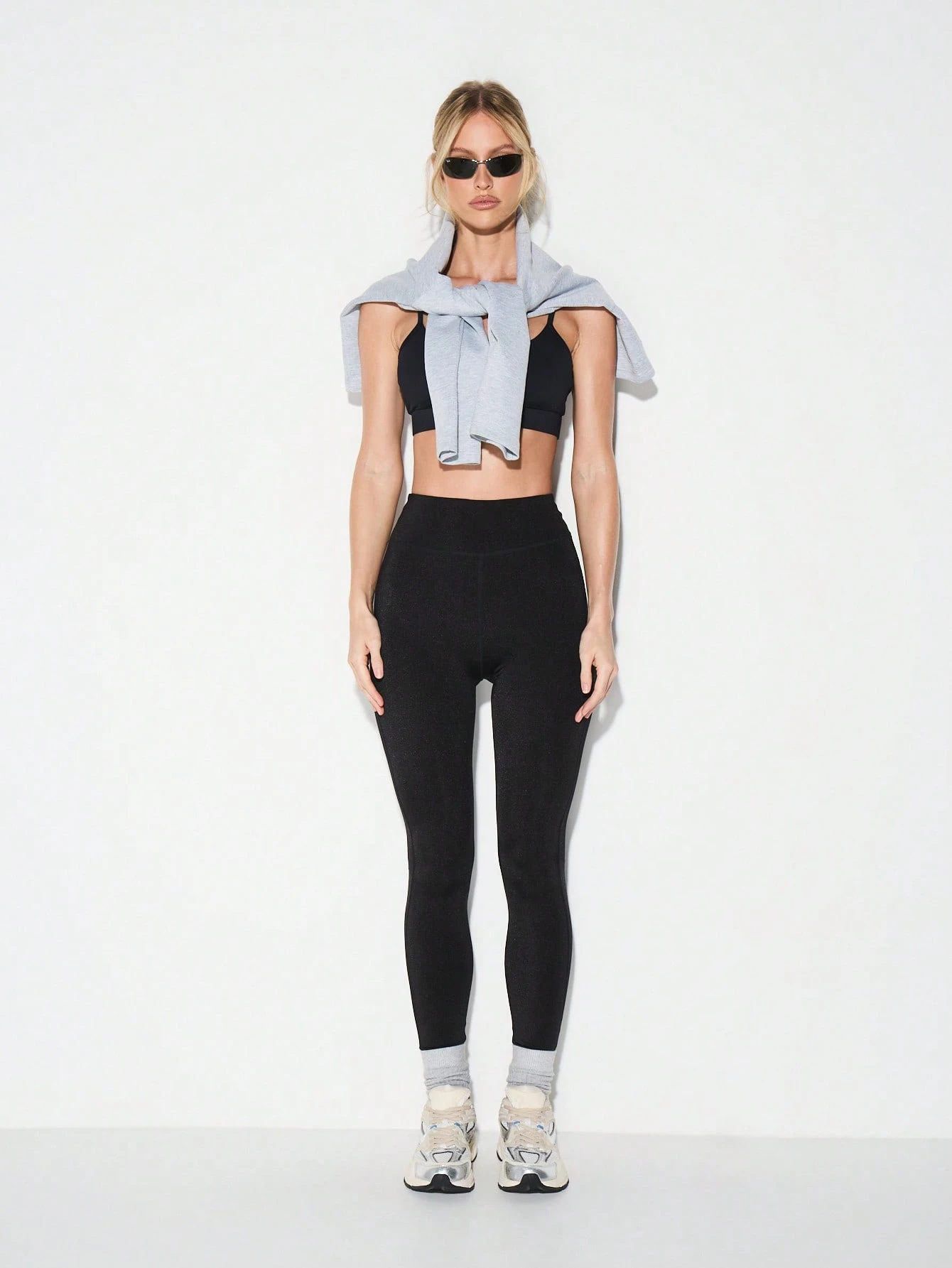 KIZN Legginsy o wysokim połysku, długie