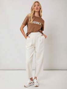 MOTF PREMIUM STRAIGHT PRINTED T-SHIRT - Coffee Brown - View 4