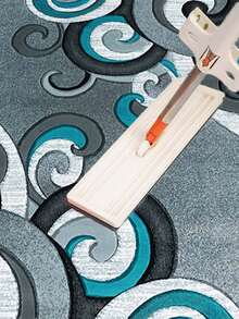 Una alfombra de área de estilo abstracto minimalista moderno con textura alta y baja, diseño bohemio, ligera, antideslizante, antimanchas, lavable, adecuada para dormitorios, salas de estar, pasillos, entradas y decoración del hogar, con felpa de cristal, 700g por metro cuadrado, base de plástico con puntos y un grosor de 5mm - Multicolor - Ver 2