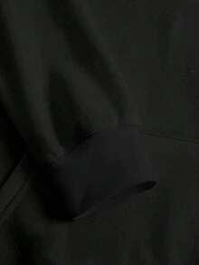 Sudadera con capucha (nueva versión de otoño/invierno), abrigo holgado y versátil con estampado de arañas, ideal para vacaciones y viajes - Negro - Ver 3