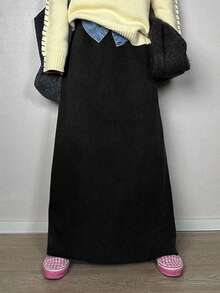 Livesso 女士宽松A字裙，休闲商务办公装，适合秋季、冬季和春季穿着