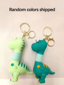 1 قطعة لعبة ديناصور بلاش قابلة للسحب بألوان عشوائية، سلسلة مفاتيح سيارة إبداعية، قلادة حقيبة ظهر للطلاب، هدية للأزواج - متعدد الألوان - مشاهدة 5