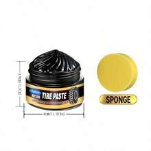 1 pieza Cera para neumáticos Protector de larga duración, pasta renovadora y de eliminación de arañazos para piezas de plástico del automóvil - Negro - Ver 6