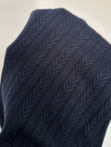 Flirla Women's Autumn/Winter Cable Knit Texture Navy Blue Flared Leggings - Navy Blue - View 8