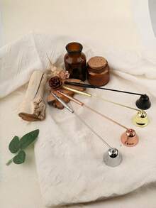 不锈钢烛芯剪套装防锈烛芯铲熄灭器家居装饰冥想礼物蜡烛爱好者带装饰支架