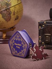 HARRY POTTER X SHEIN 巧克力蛙造型便携收纳袋 - 紫色 - 查看 4