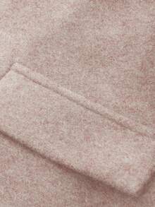 Franclia 时尚法式优雅短款棕色圆领长袖女式外套，秋冬款