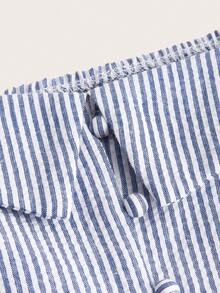 COSMINA Gingham Print Button Front Puff Sleeve Blouse,Short Sleeve Tops