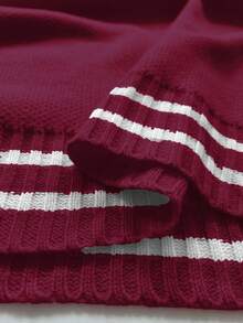 Maweii Rochie pulover cu imprimeu floral și decolteu în V, mărime plus