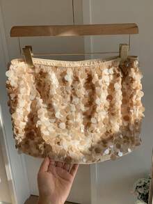 Comfortcana 女士渐变亮片半身裙，杏色 - 彩色 - 查看 4