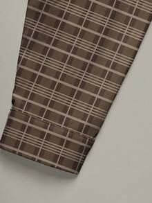 Manfinity Dauomo 男士落肩长袖前开襟格子休闲百搭衬衫 - 彩色 - 查看 4