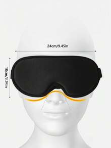 New 3D Contoured Eye Mask With Memory Foam For Total Blackout - Perfect For Travel & Naps - Black - View 4