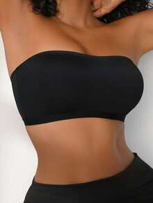 NudeFit 3pcs Seamless Bandeau Bras, Strapless Bras For Women