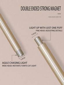 升级版猫眼美甲凝胶，含玻璃珠磁铁，猫眼磁性指甲油双头磁棒，强磁吸附，多功能美甲设计工具套装