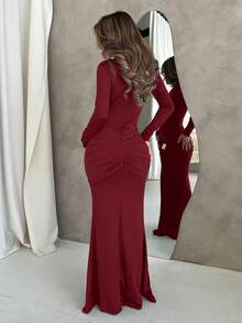 Jemour Váy dài Marl mới về mùa thu/đông - Màu Tím - Xem 2