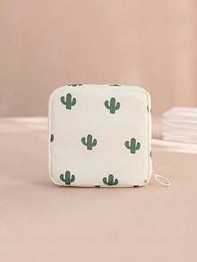 1PC Cute Cartoon Multi-Purpose Waterproof Storage Bag - Big Capacity Sanitary Napkin Storage Bag Cosmetic Storage Bag Student Travel Essentials Pencil Bag Wallet Stationery Storage Bag(The Printing Position Of The Pattern Is Not Fixed),Boho Vibes - Multicolor - View 17