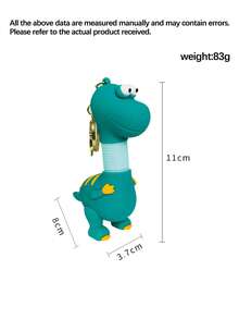 1 قطعة لعبة ديناصور بلاش قابلة للسحب بألوان عشوائية، سلسلة مفاتيح سيارة إبداعية، قلادة حقيبة ظهر للطلاب، هدية للأزواج - متعدد الألوان - مشاهدة 3