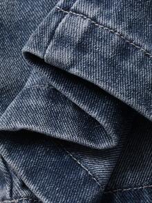 DAZY Tween Girls' Utility Pocket Casual Versatile Denim Bib Overall Jumpsuit - Blue - View 8