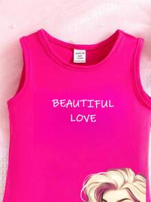 SHEIN Playful Pals Infant/Baby GirlCasual Cat Print Dress