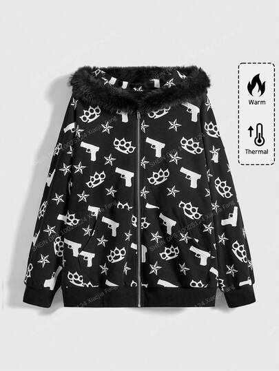 Women Kpop Y2K Babe Graphic Print Hoodie Sweatshirt