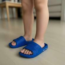 Sandalias de Mujer EVA Ergonómica Punta Abierta Sin Cordones Suela Gruesa Estilo Casual - Azul - Ver 3