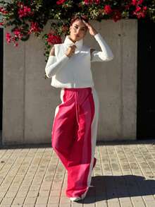 Bearsaez Chaleco acolchado sin mangas con bolsillo con cremallera de unicolor para mujer, para invierno - Blanco - Ver 5