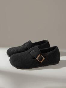 Solecia 女士休闲搭扣设计平底乐福鞋 - 黑色 - 查看 2