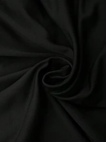SHEIN Clasi Plus Size Ruched Side Wrap Cami Dress, Suitable For Vacation And Beach - Black - View 3