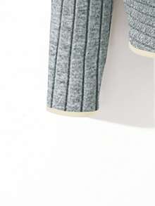 Franclia Conjunto de otoño/invierno de moda casual y versátil para mujer: Camisa de rayas con cuello, empalme elástico negro con rayas cepilladas que estilizan la cintura, uniforme de maestra 2 en 1, Camiseta de manga larga de otoño/invierno para mujer, Pantalones negros cepillados y elásticos de cintura con corte evasé para otoño/invierno, Conjunto de 2 piezas para otoño/invierno para mujer