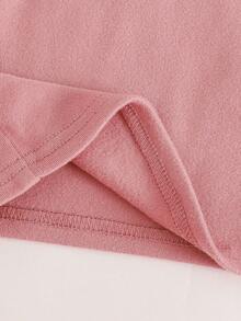 Cozy Pixies Baby Girl Snug Fit Pajama Set, Cartoon Cloud Heart Letter Print Soft Knit Crew Neck Long Sleeve Top And Elastic Waist Leggings Baby Girl Heart Outfit Baby Girl Sweat Set Toddler Girl Love Is Kind Outfit Baby Girl Long Sleeve Set Pink Toddler Outfit - Dusty Pink - View 5