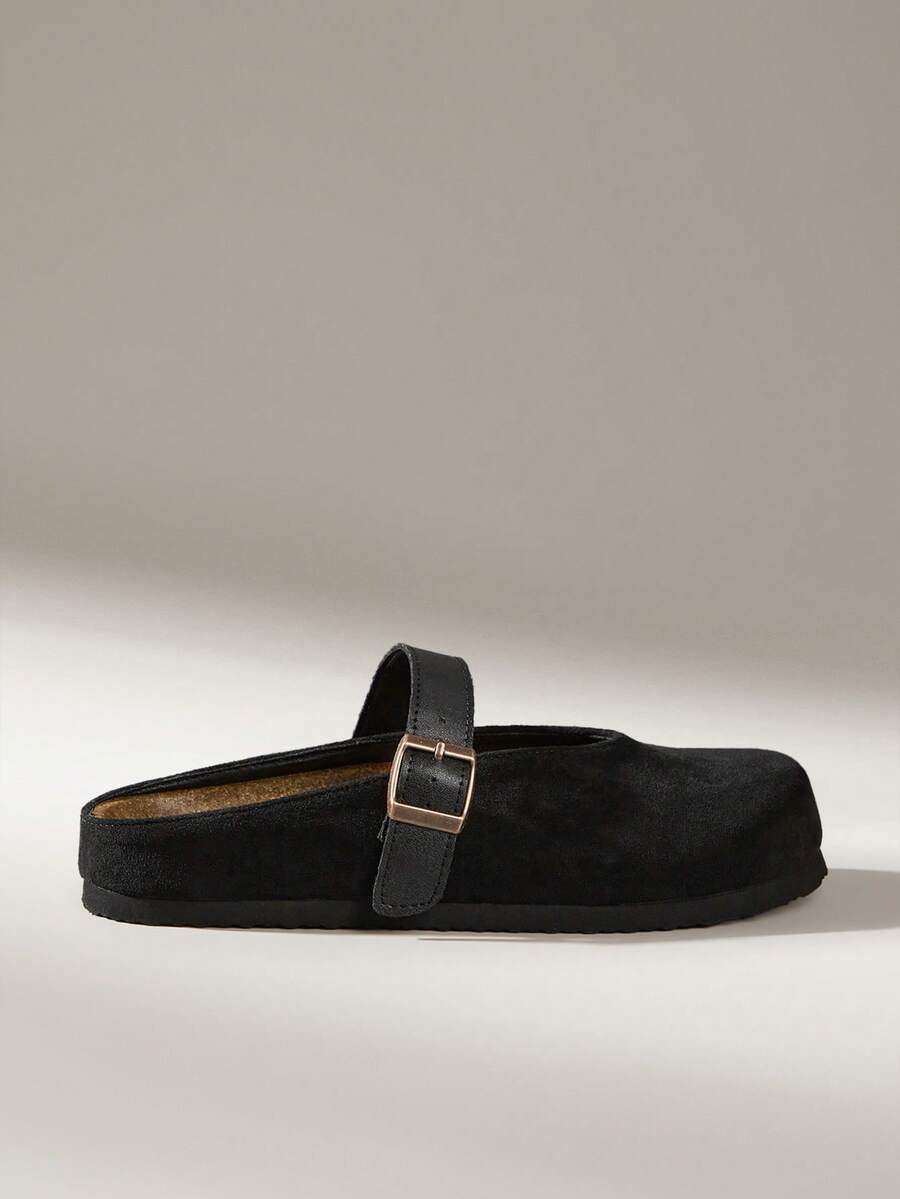 Solecia 女士休闲百搭通勤日常简约平底鞋 - 黑色 - 查看 1